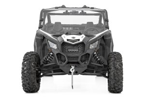 Can-Am Maverick X3 Max X Winch Mount - Front - Rough Country - Black - '17-'19 Can-Am Maverick X3 Max X Winch Mount - Front - Rough Country - Black - '17-'19